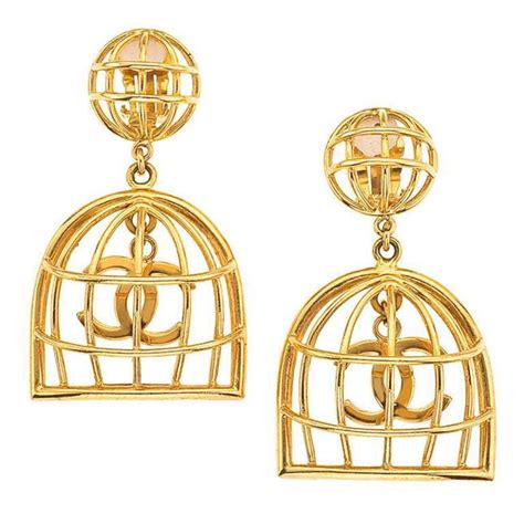 chanel birdcage earrings.